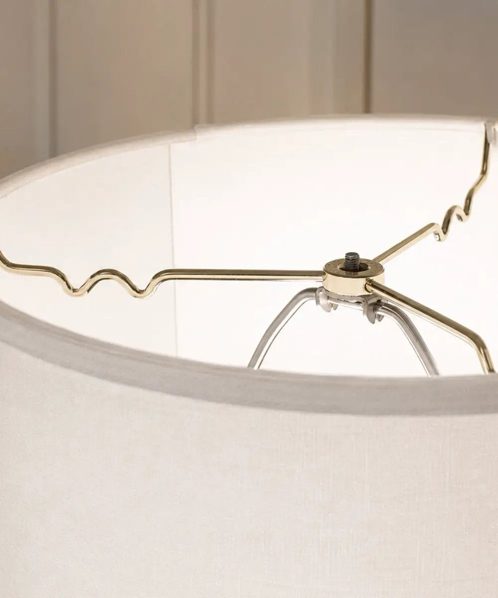 Linen Drum Lampshade | 14 Inch Wide | 10 Inch High | White