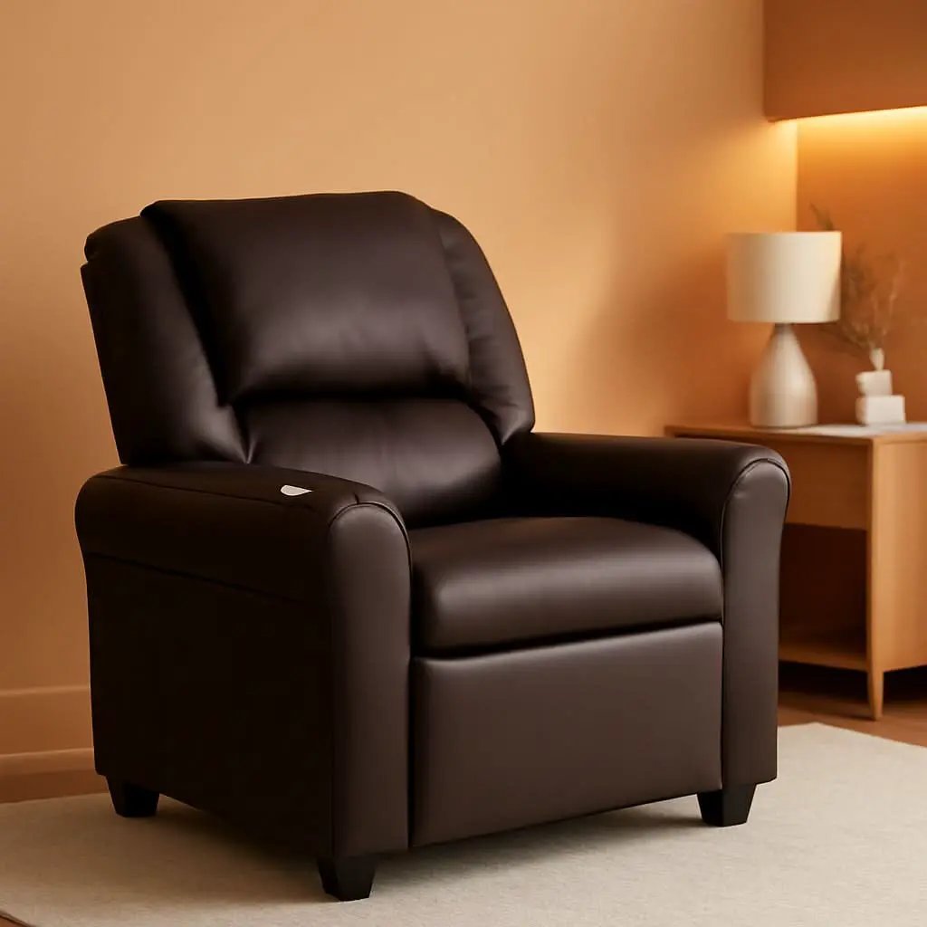 Vana Leathersoft Kids Recliner With Cup Holder And Headrest from PriceLows™