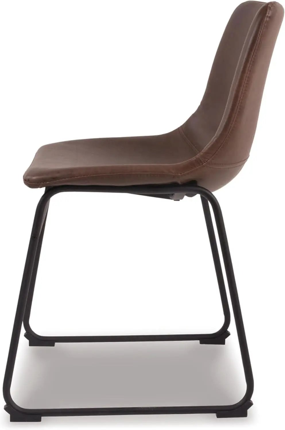 Mid Century Centiar 18.75 Inch Dining Bucket Chairs Set Of 2 Black And Brown from PriceLows™