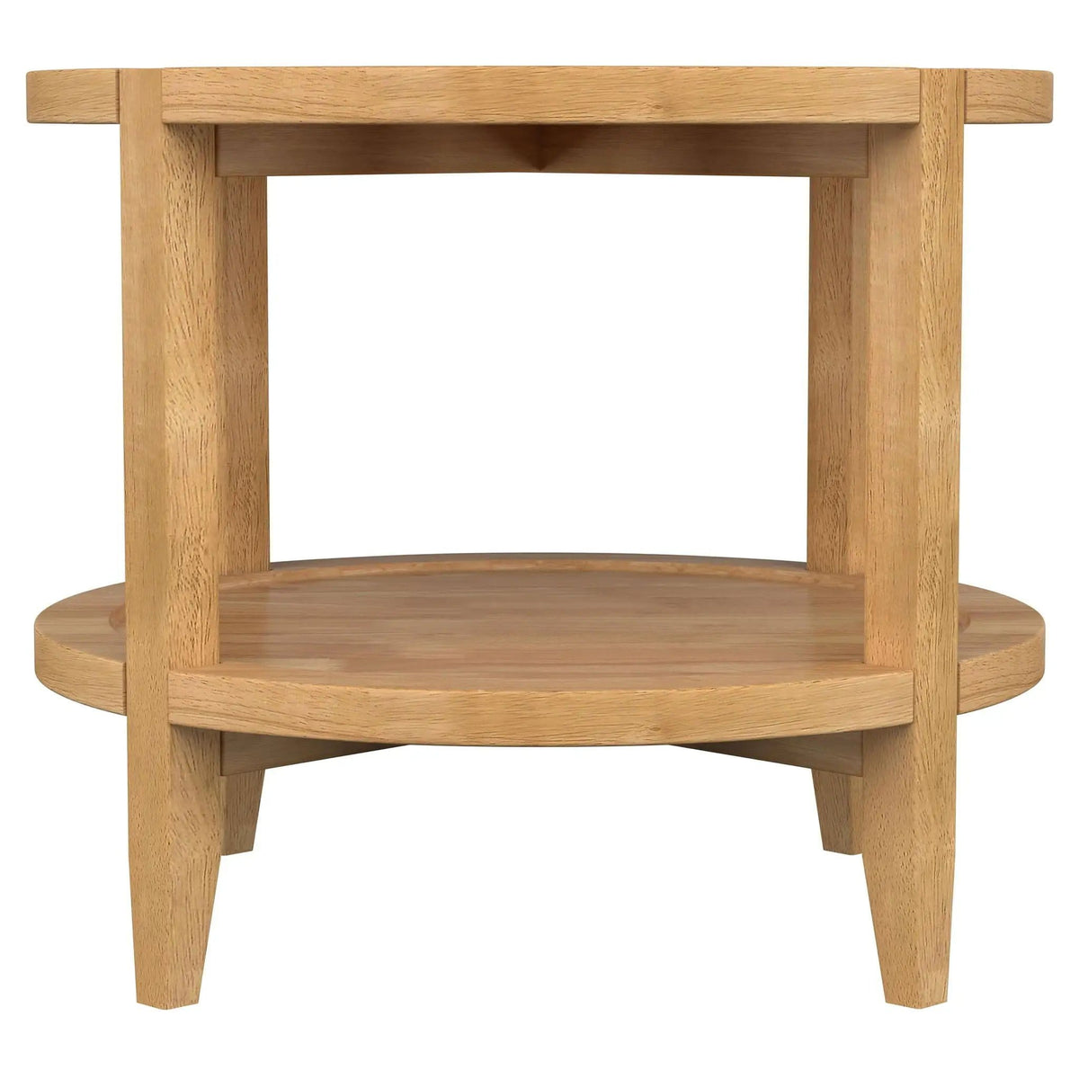 Camillo 2-piece Round Coffee and End Table Set Maple | 2-Piece Set | Rubberwood | Dining Room