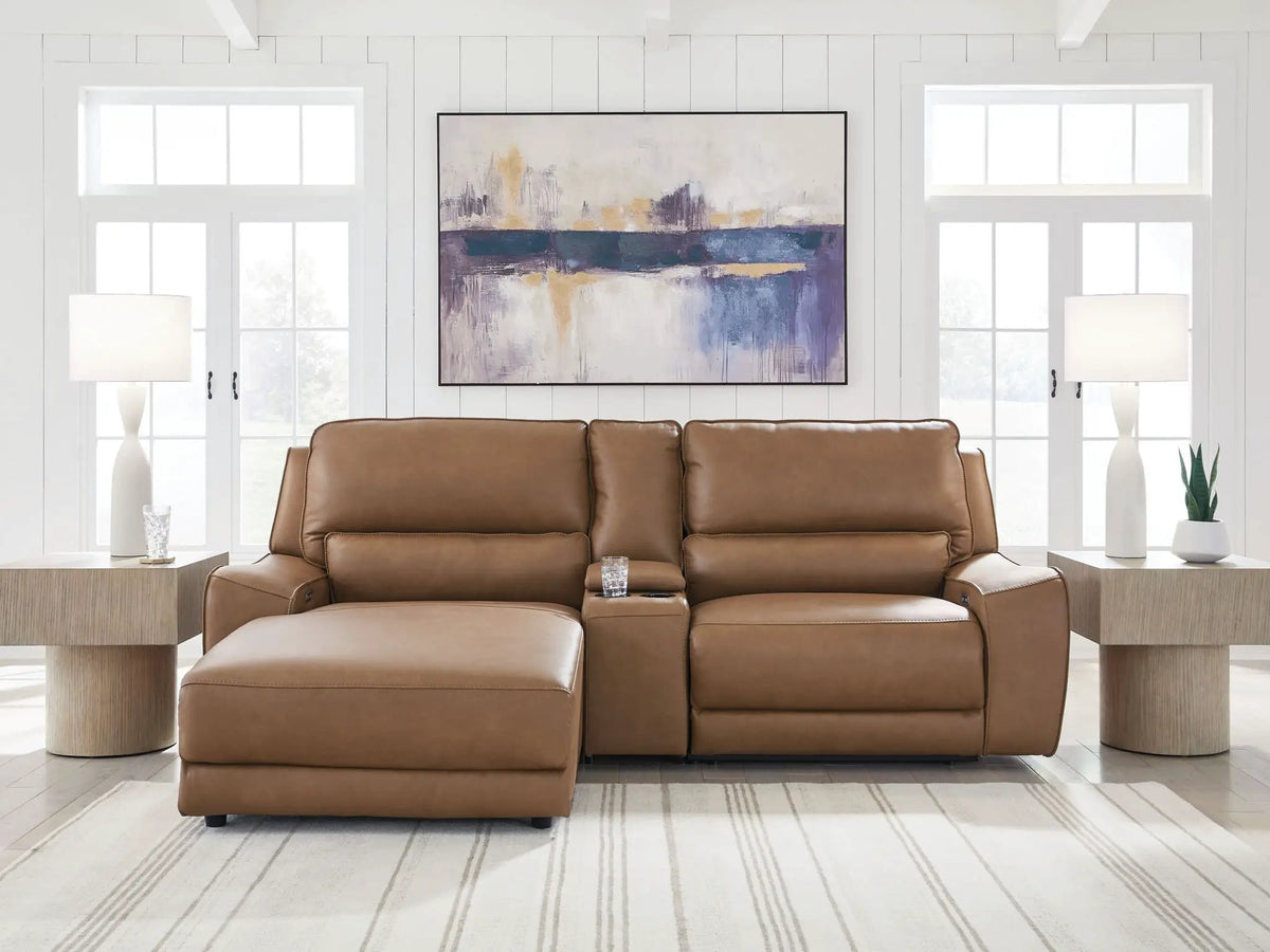 DeepWakes Power Reclining Sectional | Chaise Included | Ultra-Stylish Design | 130 Inch Length
