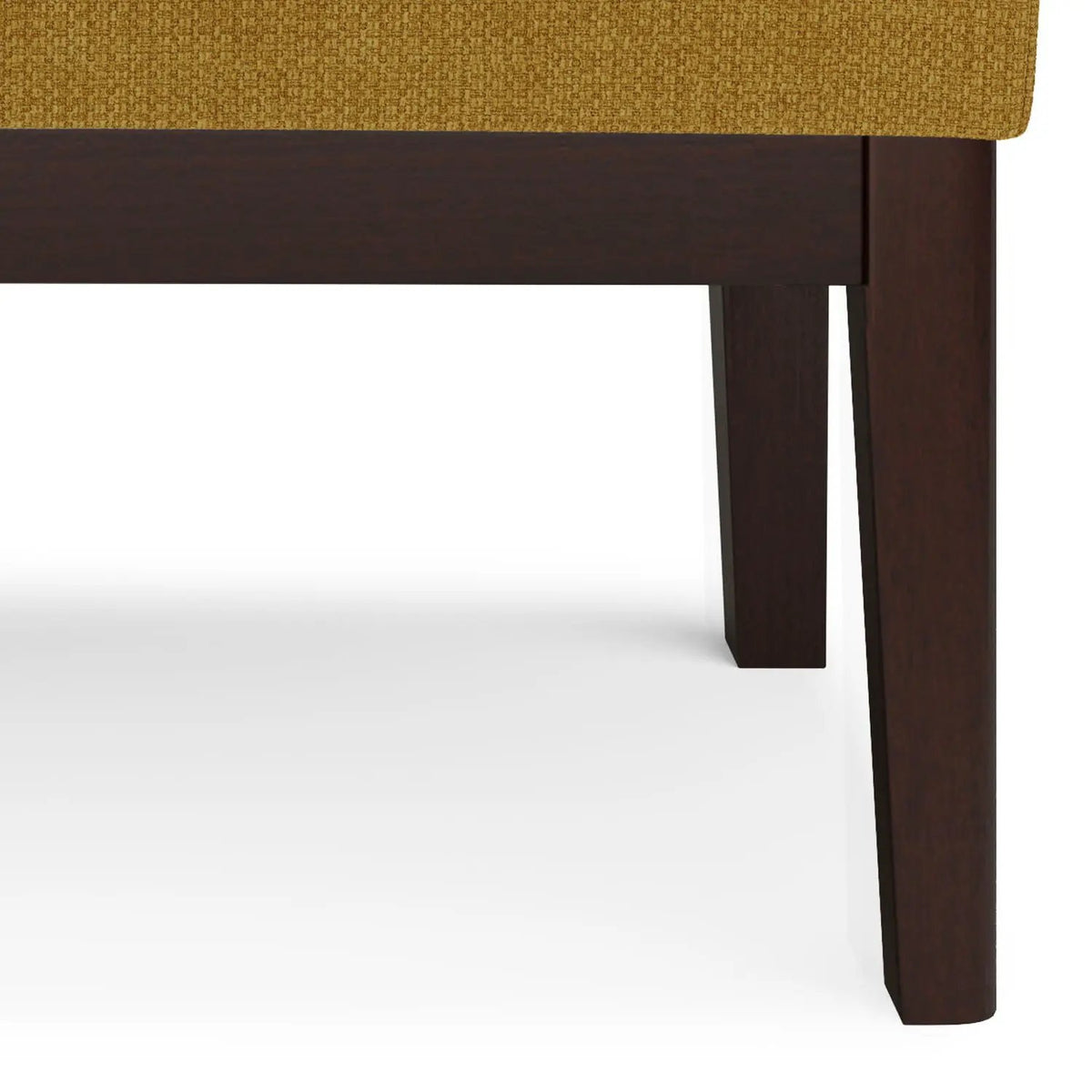 Carlson Ottoman Bench | Mid-Century Design | Top Stitching Detail | Webbed Seat Support