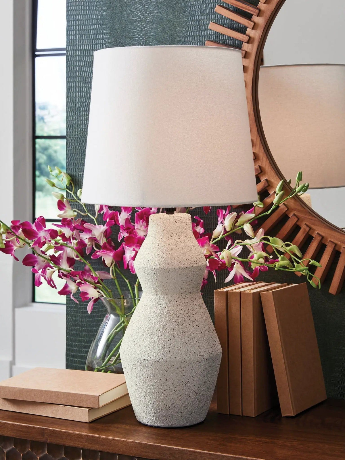 Dawthorne Paper Table Lamp | 12.25 x 12.25 x 25 in | Fabric | Cream