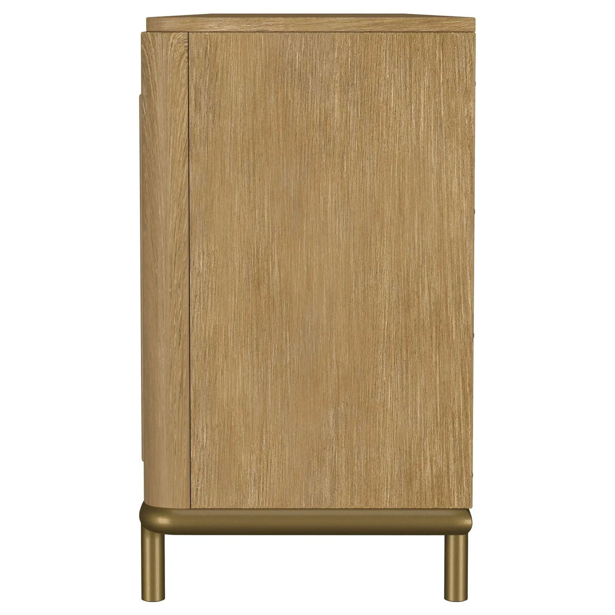Arini Rattan Cane 2-door TV Stand Media Console Sand Wash | 79.5 x 16 x 26 in | Rattan & Metal | Living Room