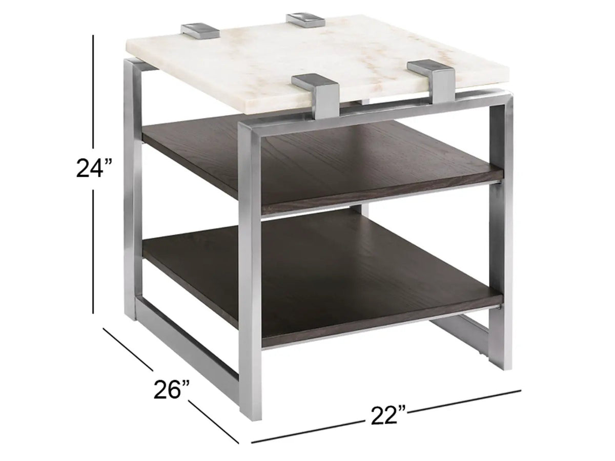 Paradox Rectangular End Table | 26 Inch Length | Modern Lifestyle Design | 24 Inch Height