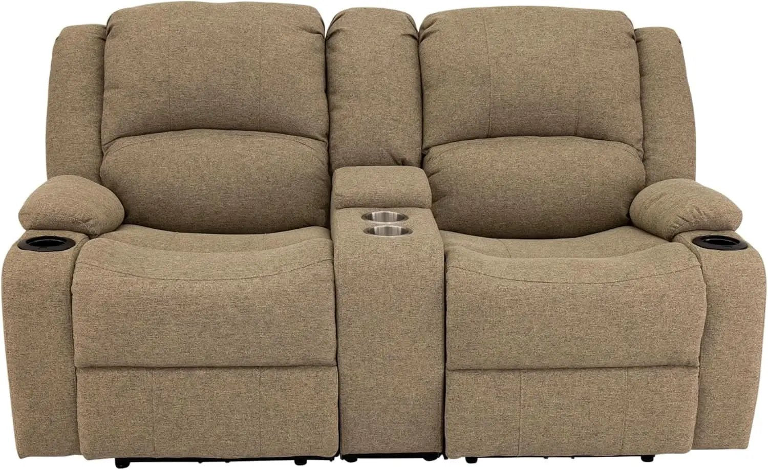 Powered Double RV Wall Hugger Recliner Sofa 67 Inch Oatmeal from PriceLows™