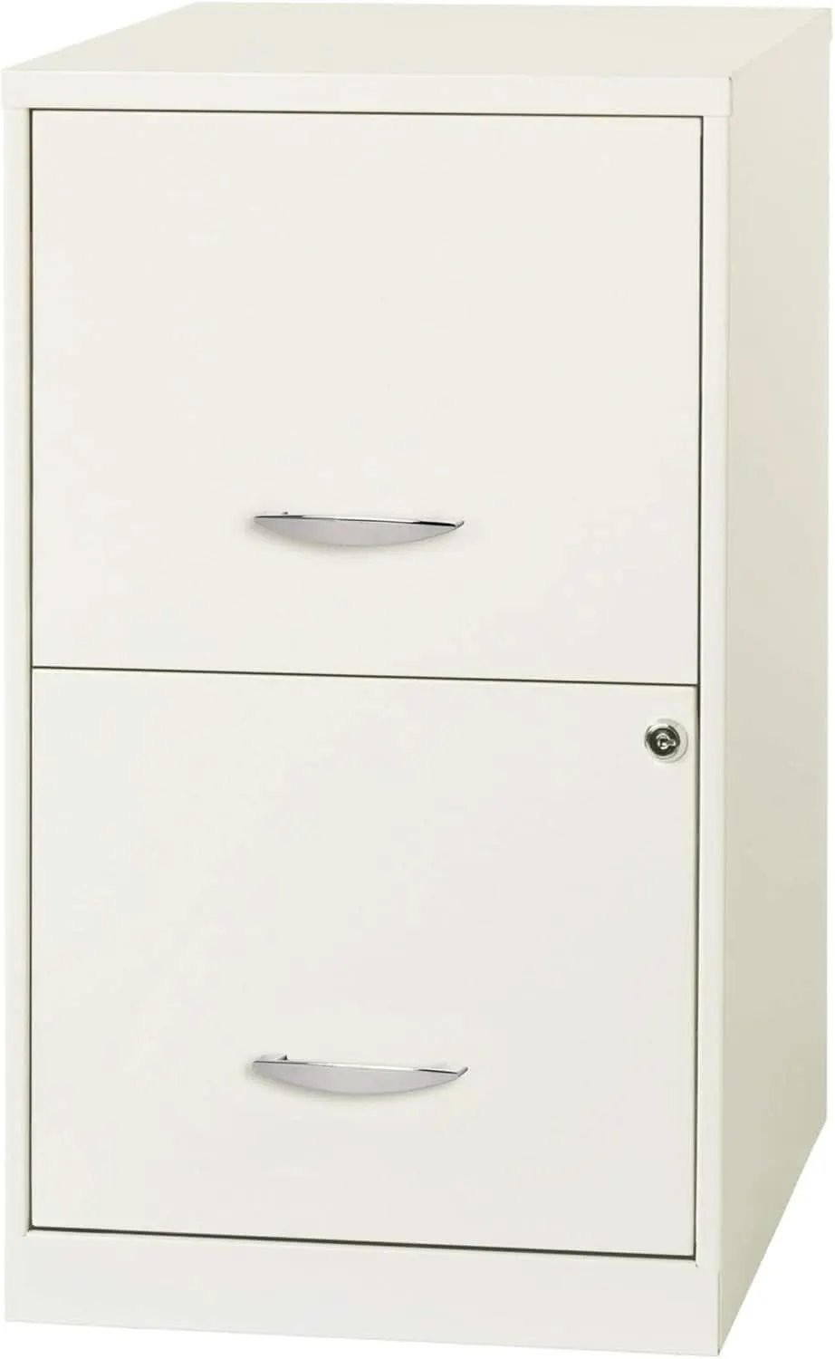 2-Drawer File Cabinet White 14.2 X 18 X 24.5 Inches Locking Drawers Steel Enamel from PriceLows™