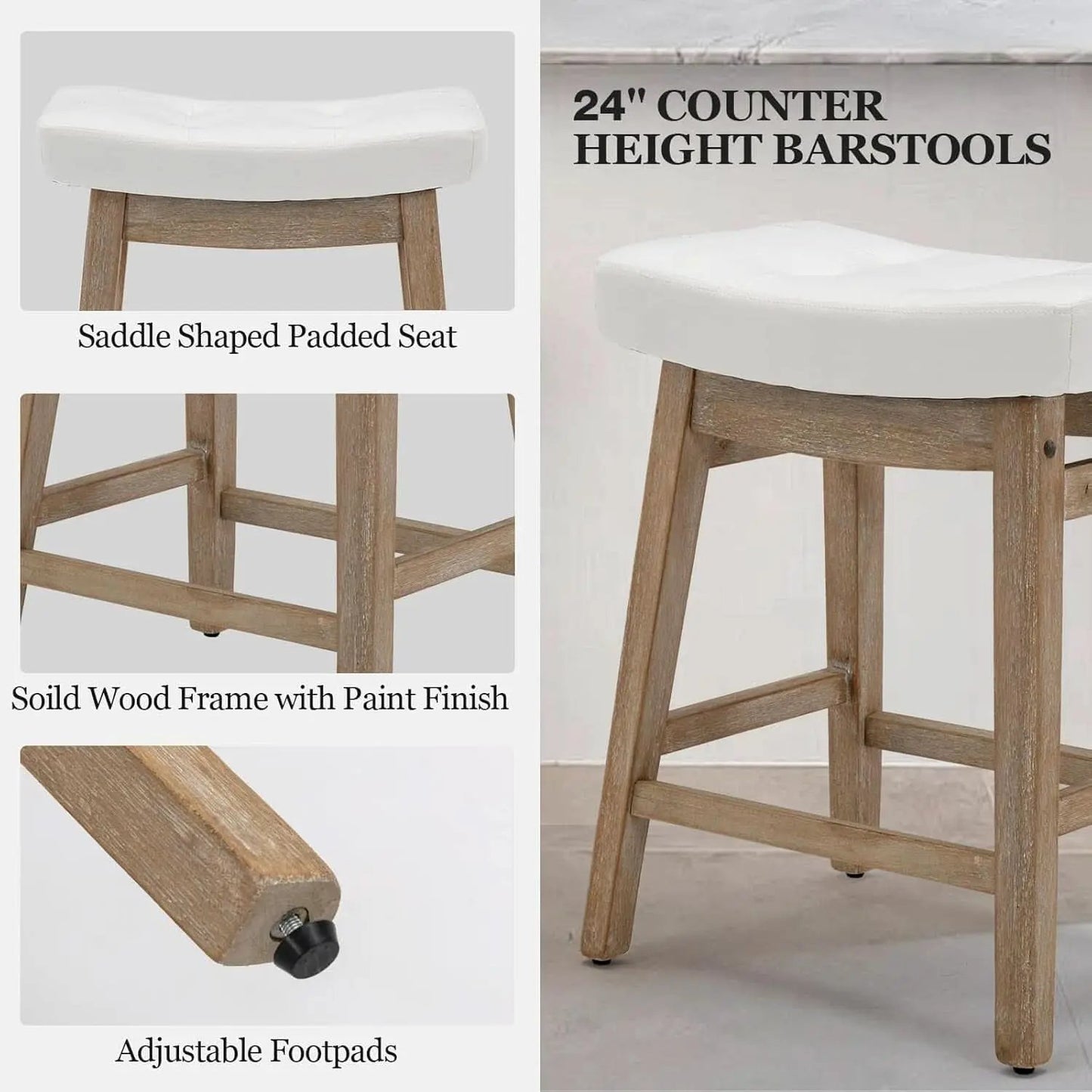 Comfortable Saddle Seat Bar Stools Set of Six from PriceLows™
