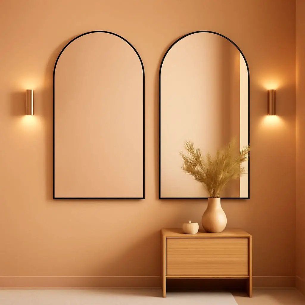 Arched Vanity Mirror 24 By 36 Inches Black Set Of Two from PriceLows™