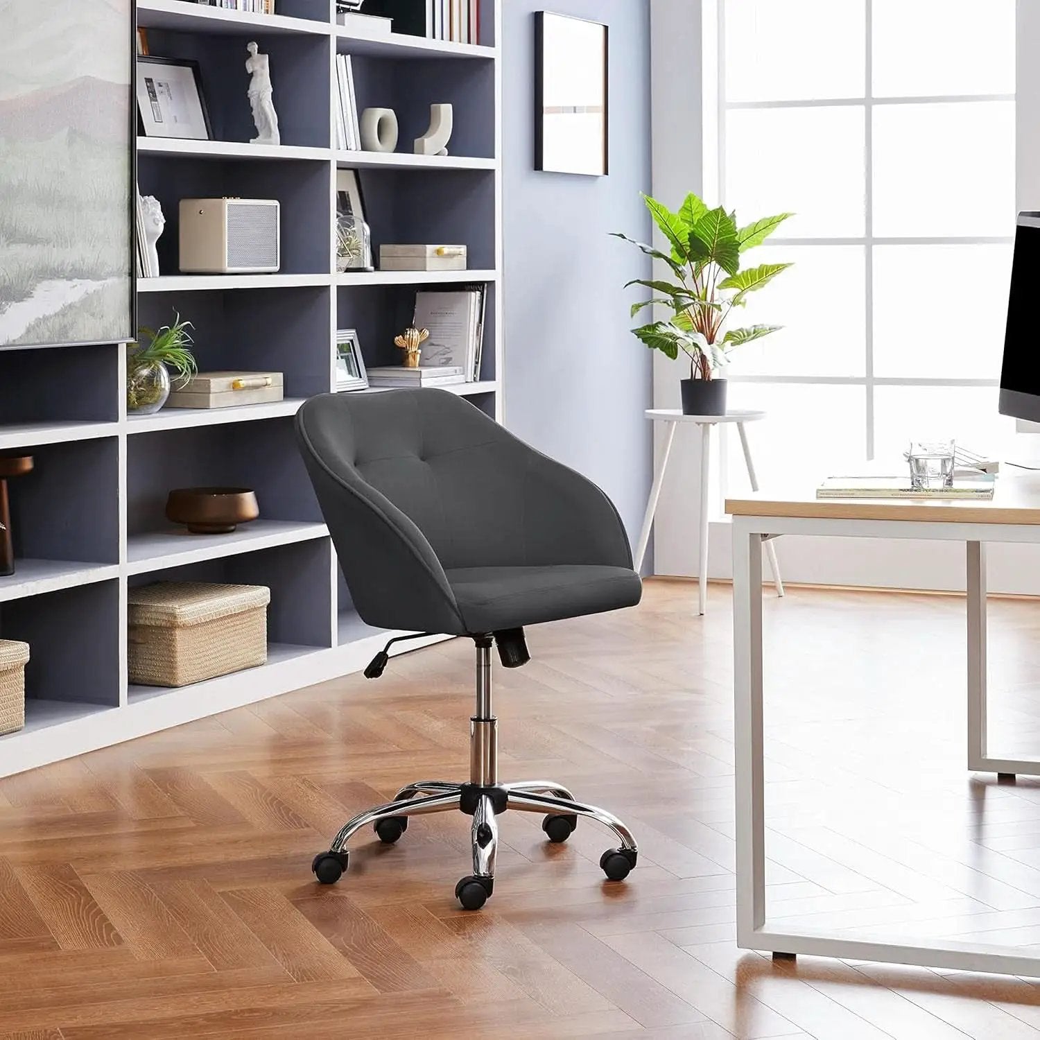 Office Chair Height Adjustable Large Seat Armrests from PriceLows™