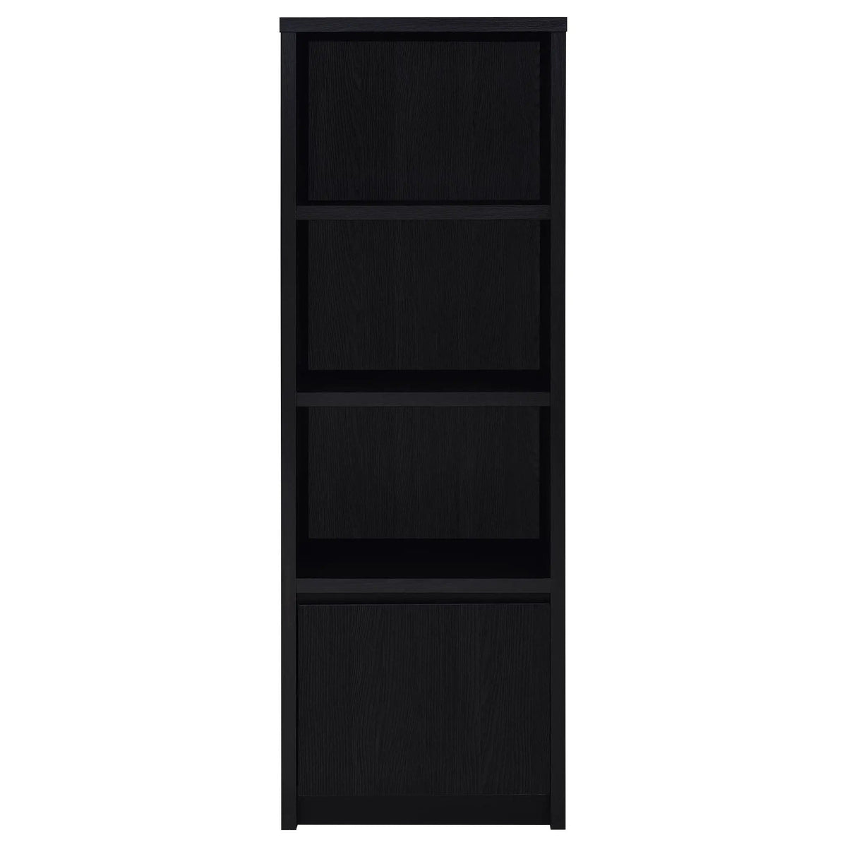 Winfield 3-shelf Media Tower Entertainment Pier | 23.5 x 15.5 x 70.75 in | Engineered Wood & Veneer | Black