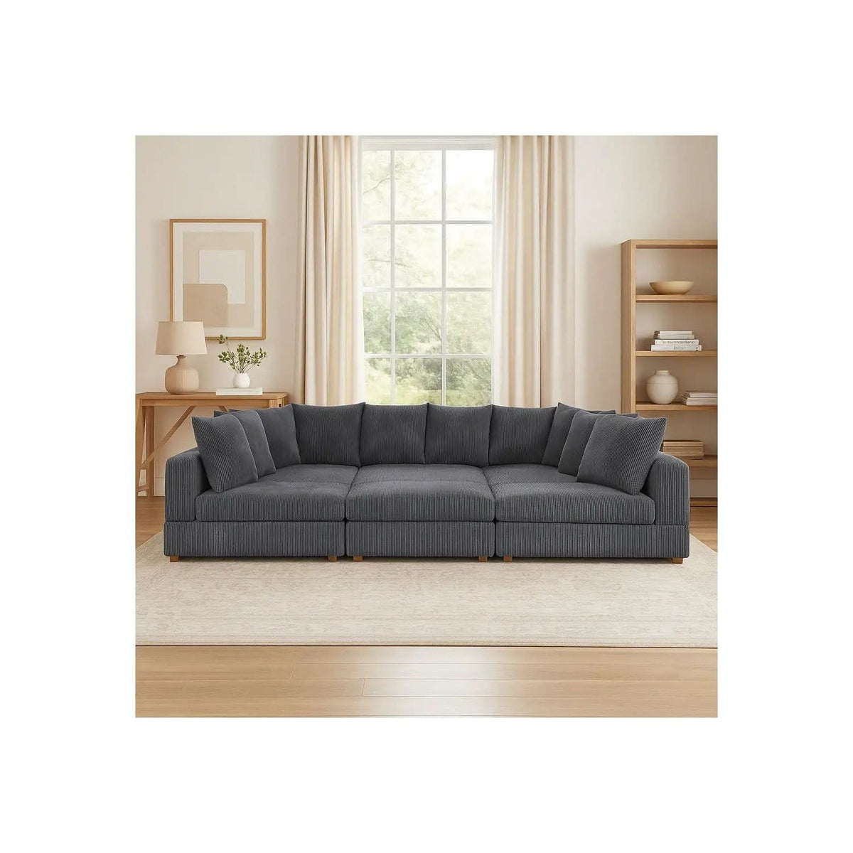 Haven 6 Piece Modular Sectional | 6-Piece Set | Engineered Wood & Fabric | Living Room