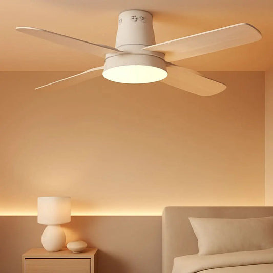 44 Inch White Smart Ceiling Fan With Dimmable LED Light And Remote from PriceLows™