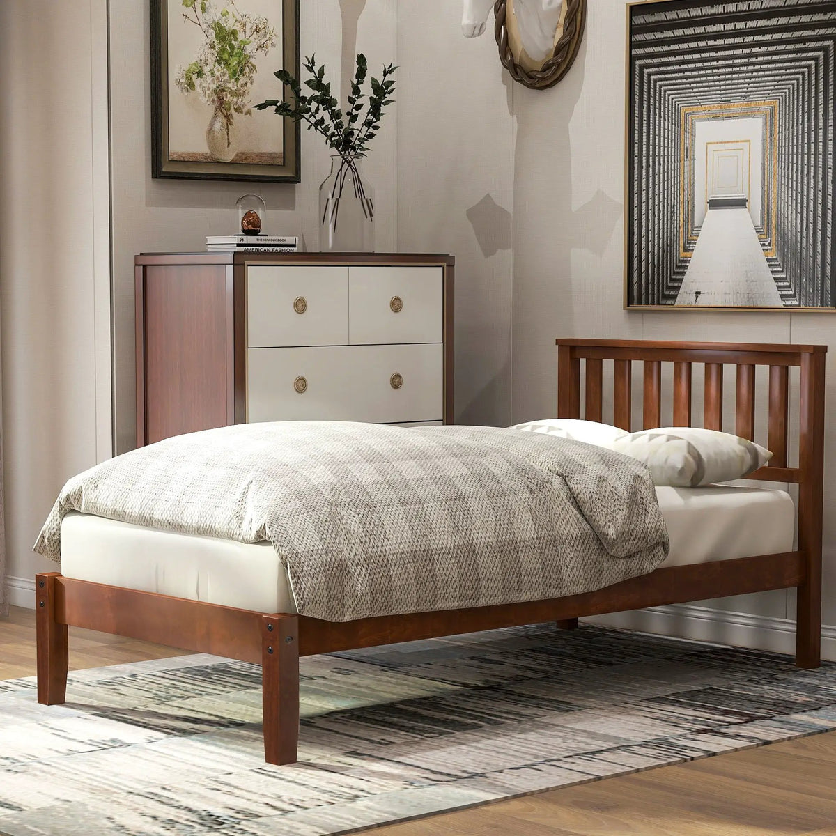 Platform Bed | Solid Wood | Headboard And Footboard | Slat Support