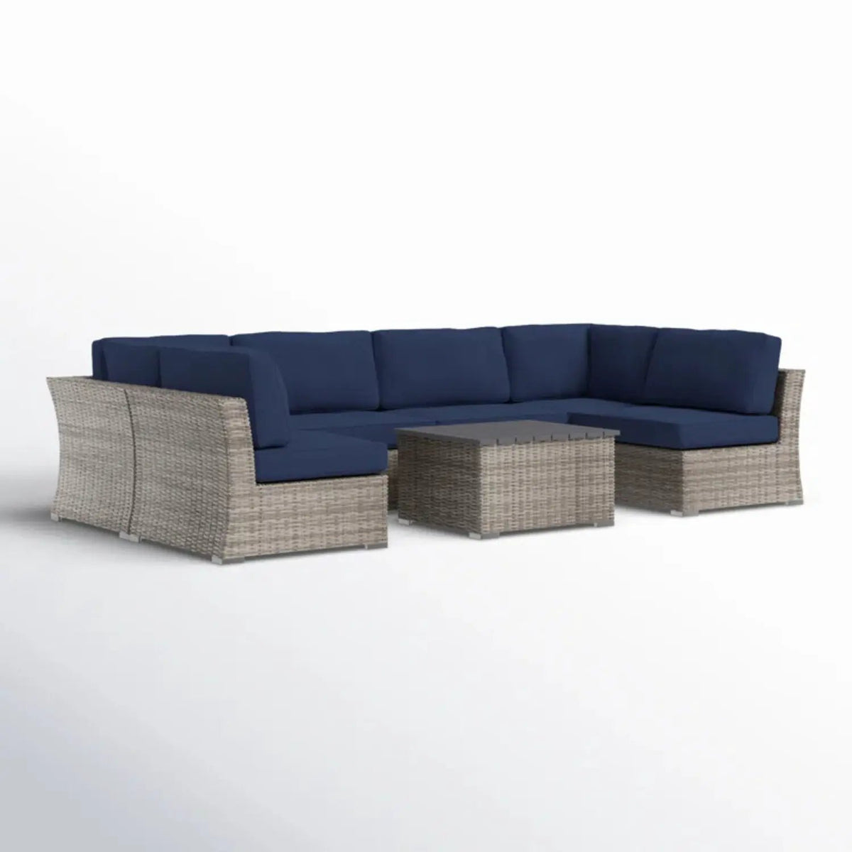 Wicker Sectional Sofa Set | Rustproof Aluminum Frame | Oversized Comfort | Weather-Resistant Wicker