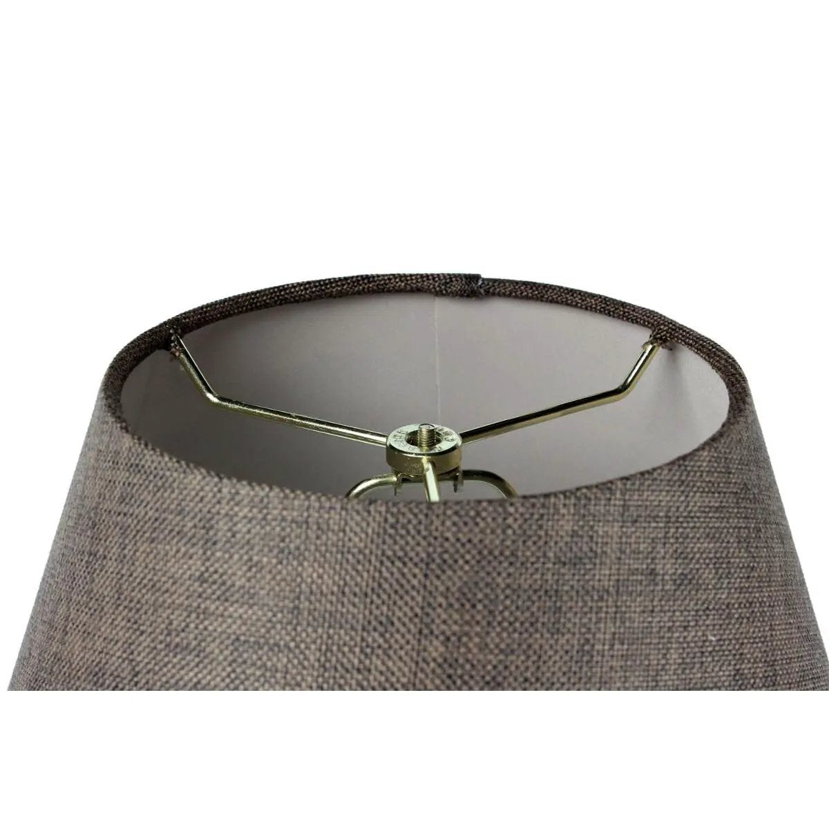 Empire Lampshade | Hard Back Frame | Chocolate Burlap | 16W X 12H