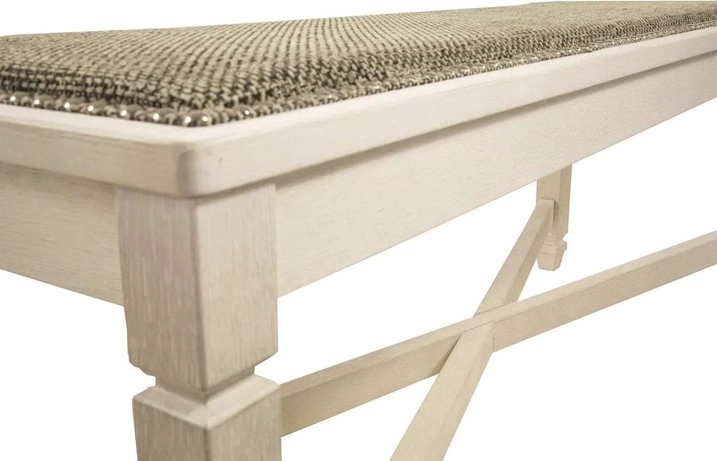 Bolanburg Upholstered Dining Bench Antique White Finish from PriceLows™