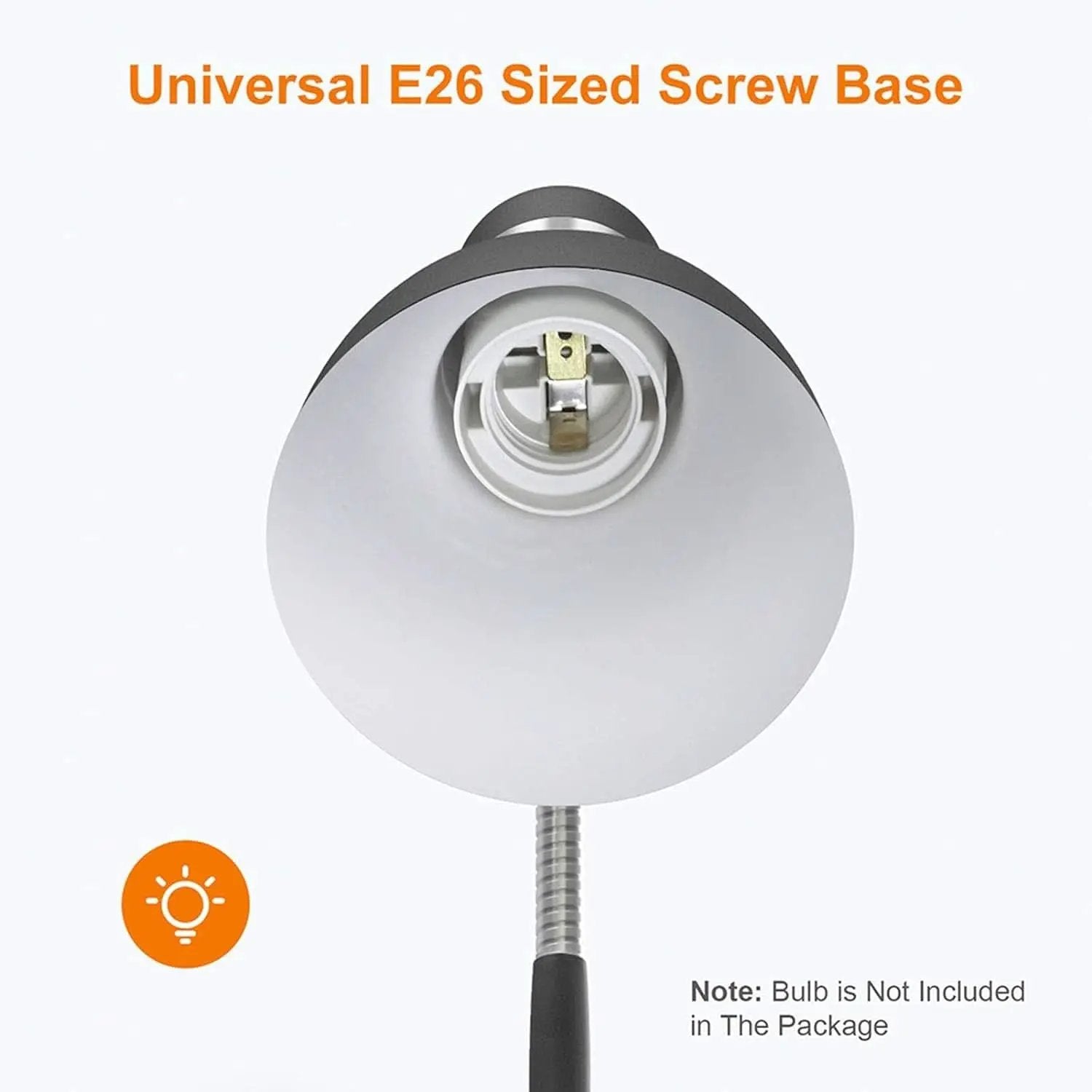Matte Black Desk Lamp With Flexible Goose Neck Light from PriceLows™