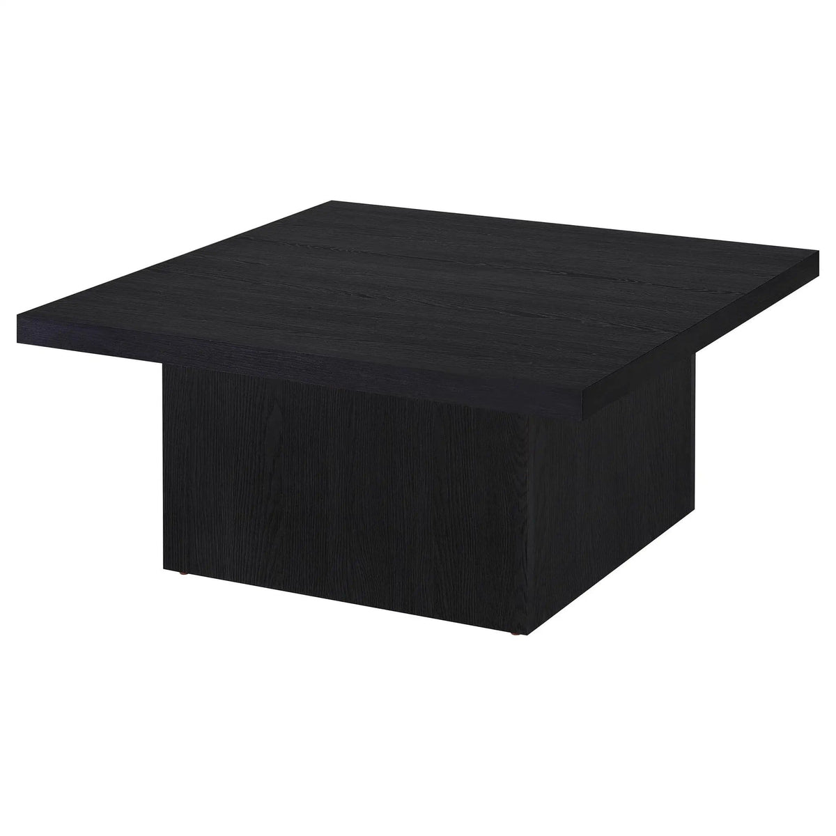 Devar Square Engineered Wood Cocktail Coffee Table | 35.5 x 35.5 x 16.25 in | Engineered Wood & Veneer | Black