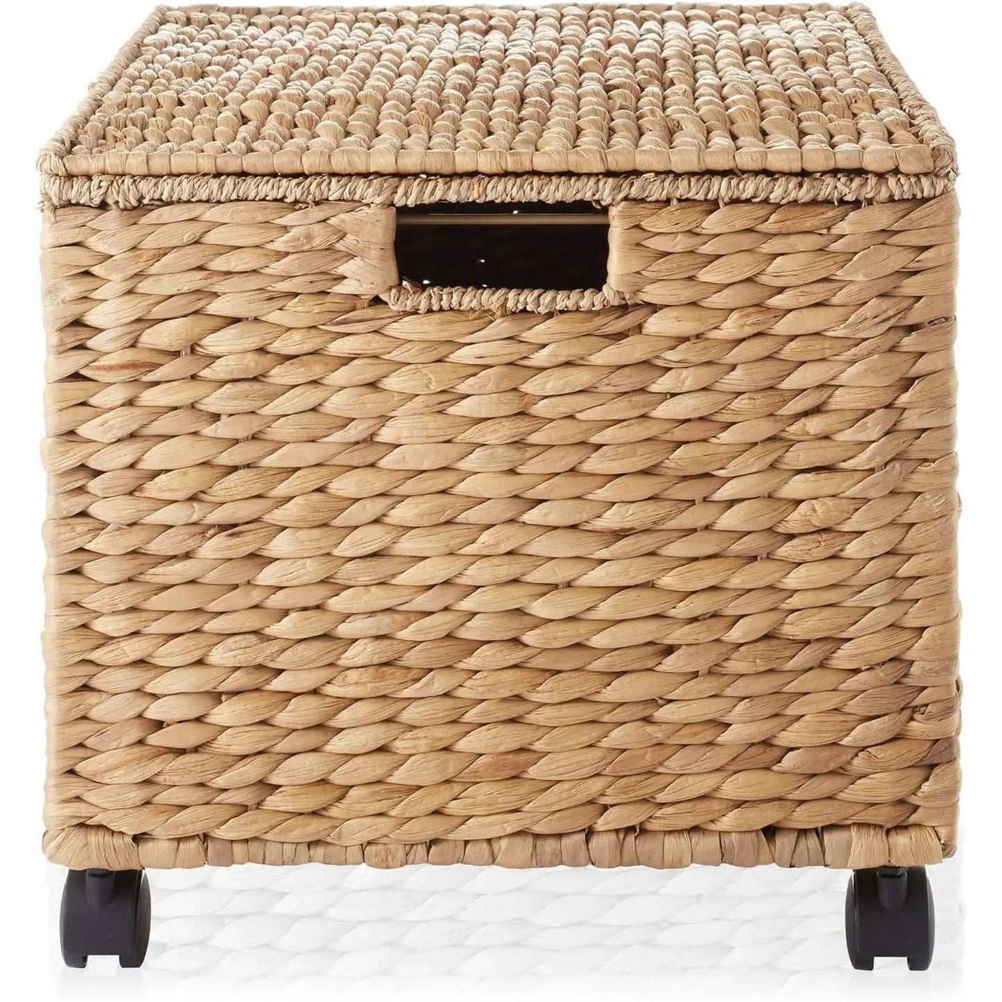 Rolling File Cabinet With Hanging Folders Natural Hyacinth from PriceLows™