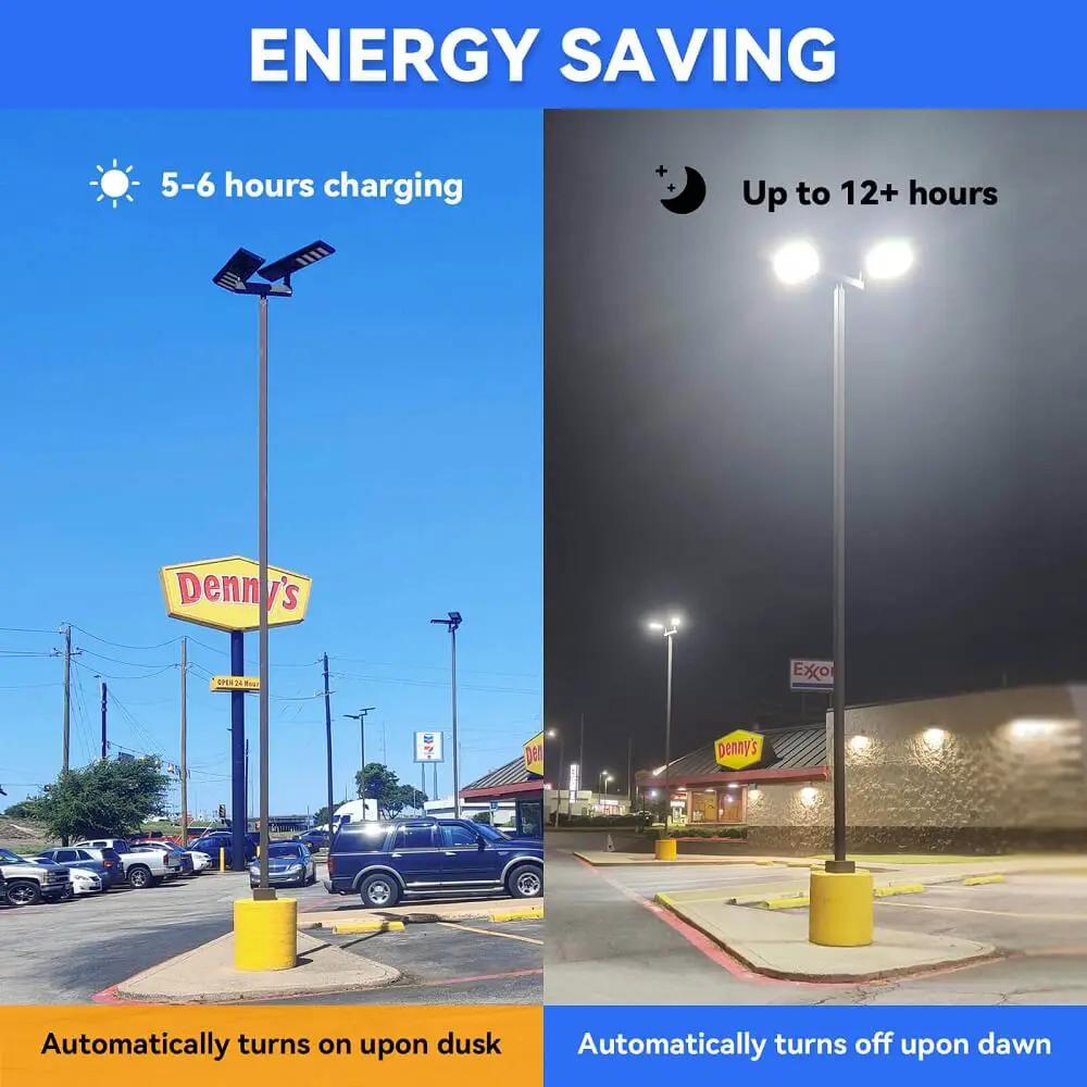 Commercial Solar Led Parking Lot Light | Ip65 Weatherproof | 5 Year Lifespan