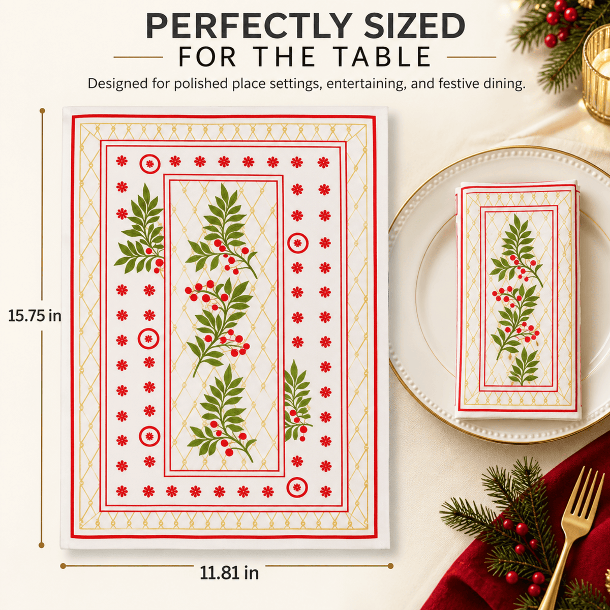 Christmas Disposable Napkins 100 Pieces | Set of 100 | Cloth Napkin | Home Decor