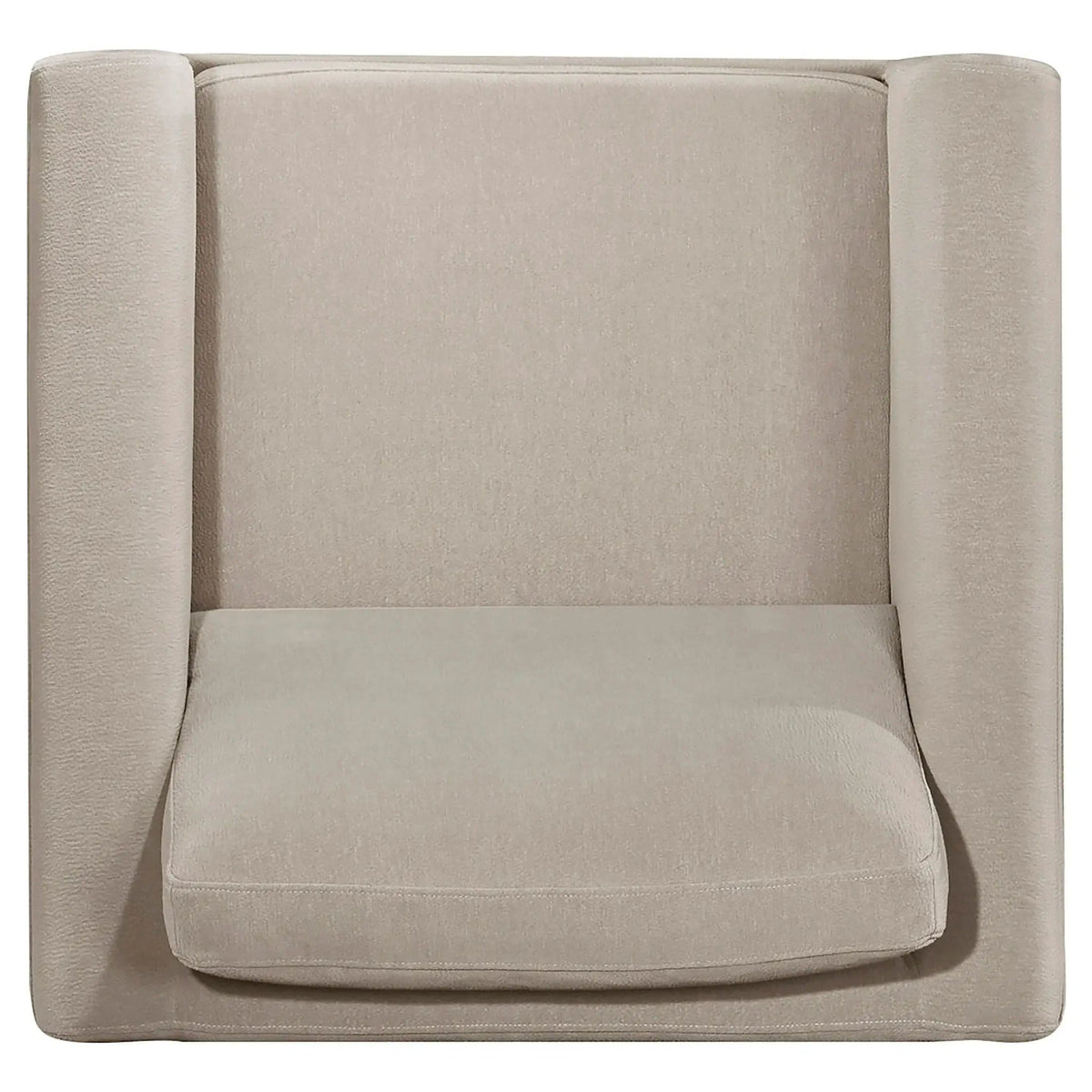 Islington Fabric Upholstered Panel Arm Accent Chair | 34.25 x 32.75 x 35 in | Engineered Wood & Polyester | Taupe