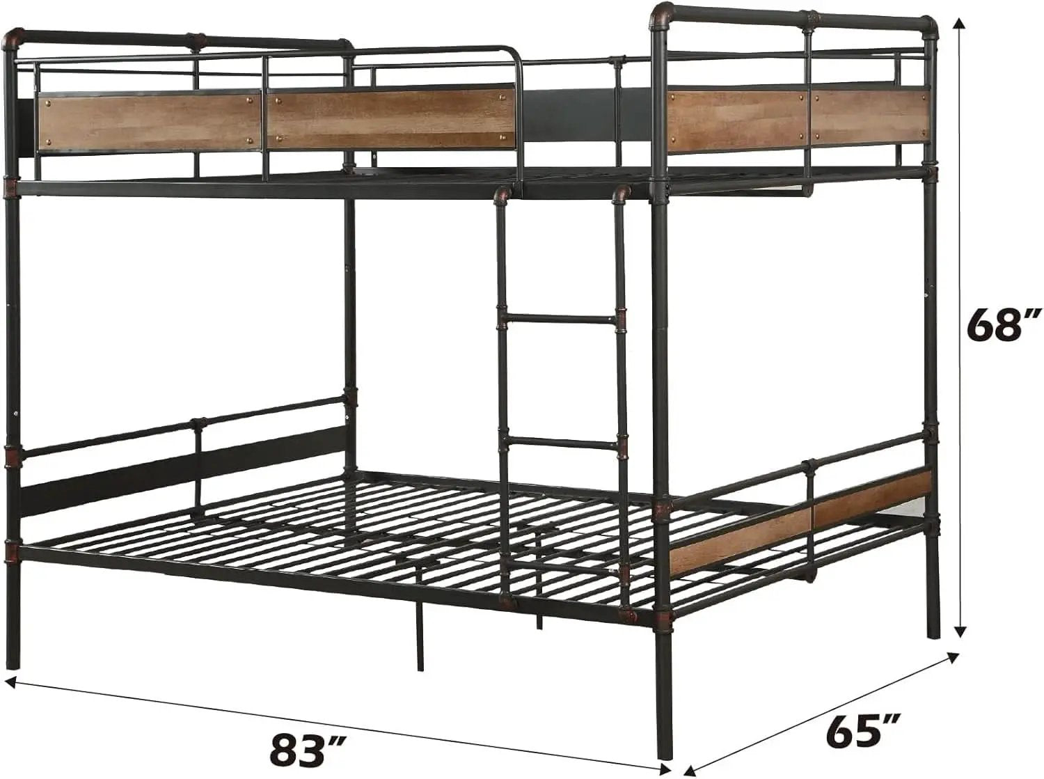 Brantley II Queen Over Queen Metal Bunk Bed Sandy Black from PriceLows™