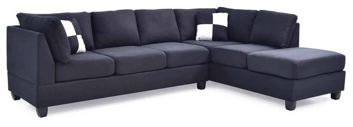 Malone Comfort Sectional | Pocketed Coil And Foam Seating | Removable Backs | 111 Inch Length