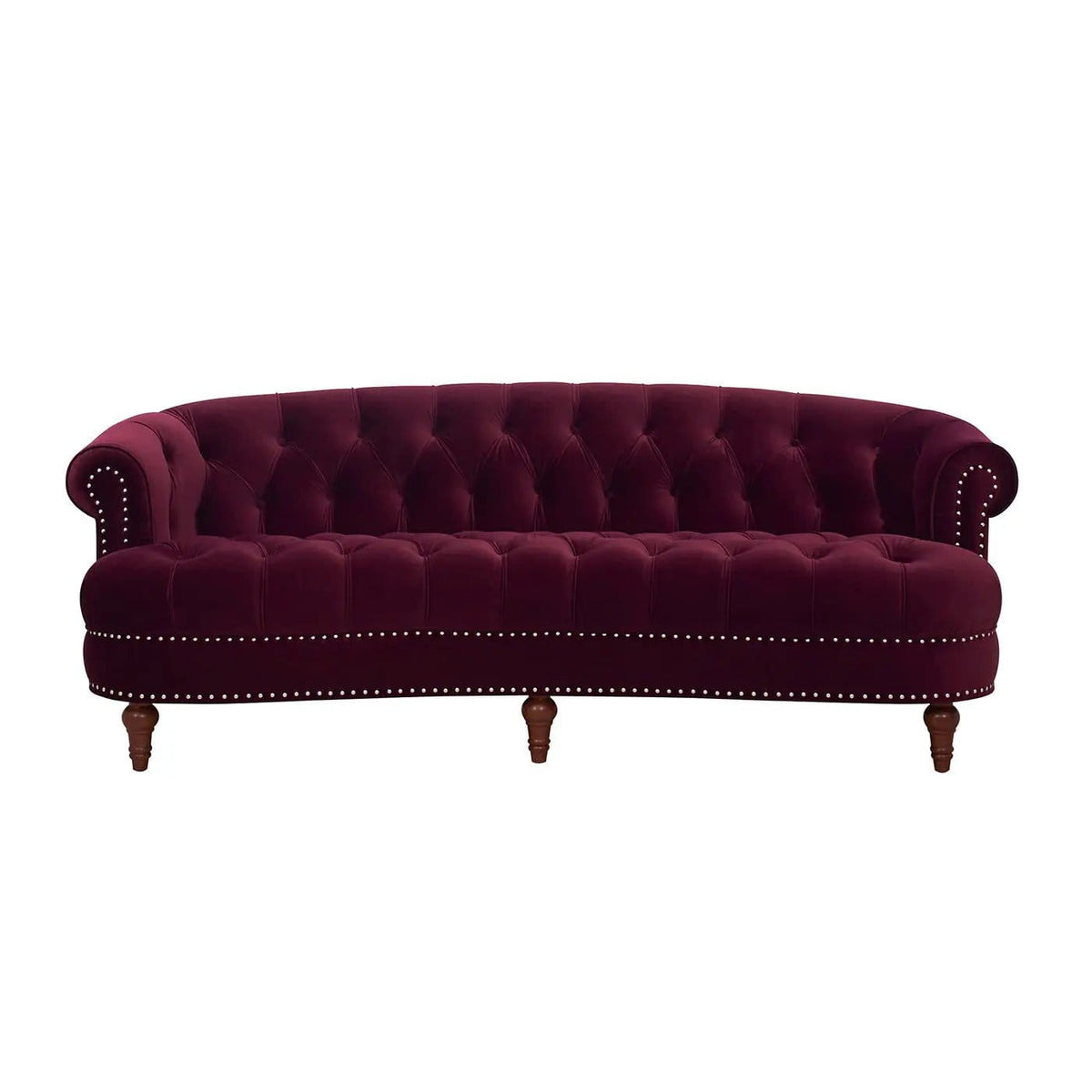 La Rosa Victorian Chesterfield Tufted Sofa | 3 Pieces | Fabric & Iron | Living Room