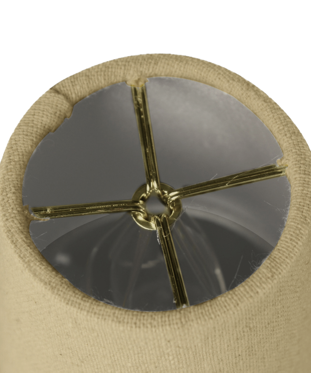 Chandelier Lampshade | Sand Linen Fabric | Clip On Mount | 4 Inch Square