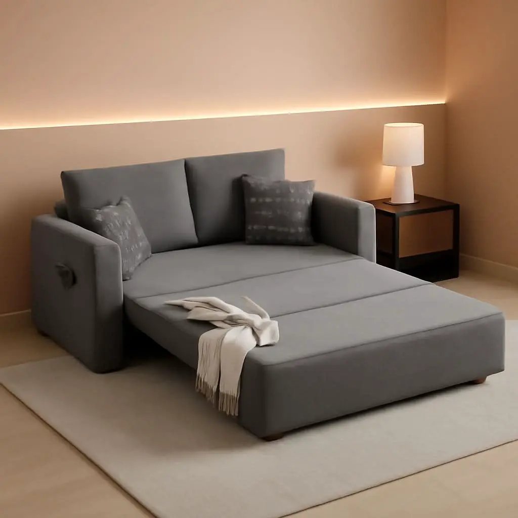 Light Grey Eighty Seven Inch Convertible Sleeper Sofa from PriceLows™