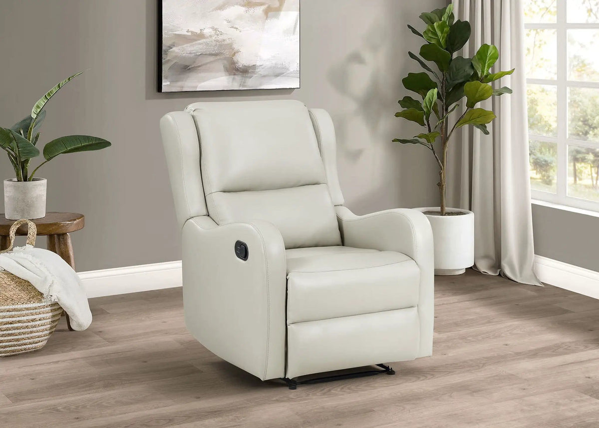 Kelsey Upholstered English Arm Recliner Chair | 30 x 38.25 x 41 in | Living Room Furniture | Ivory