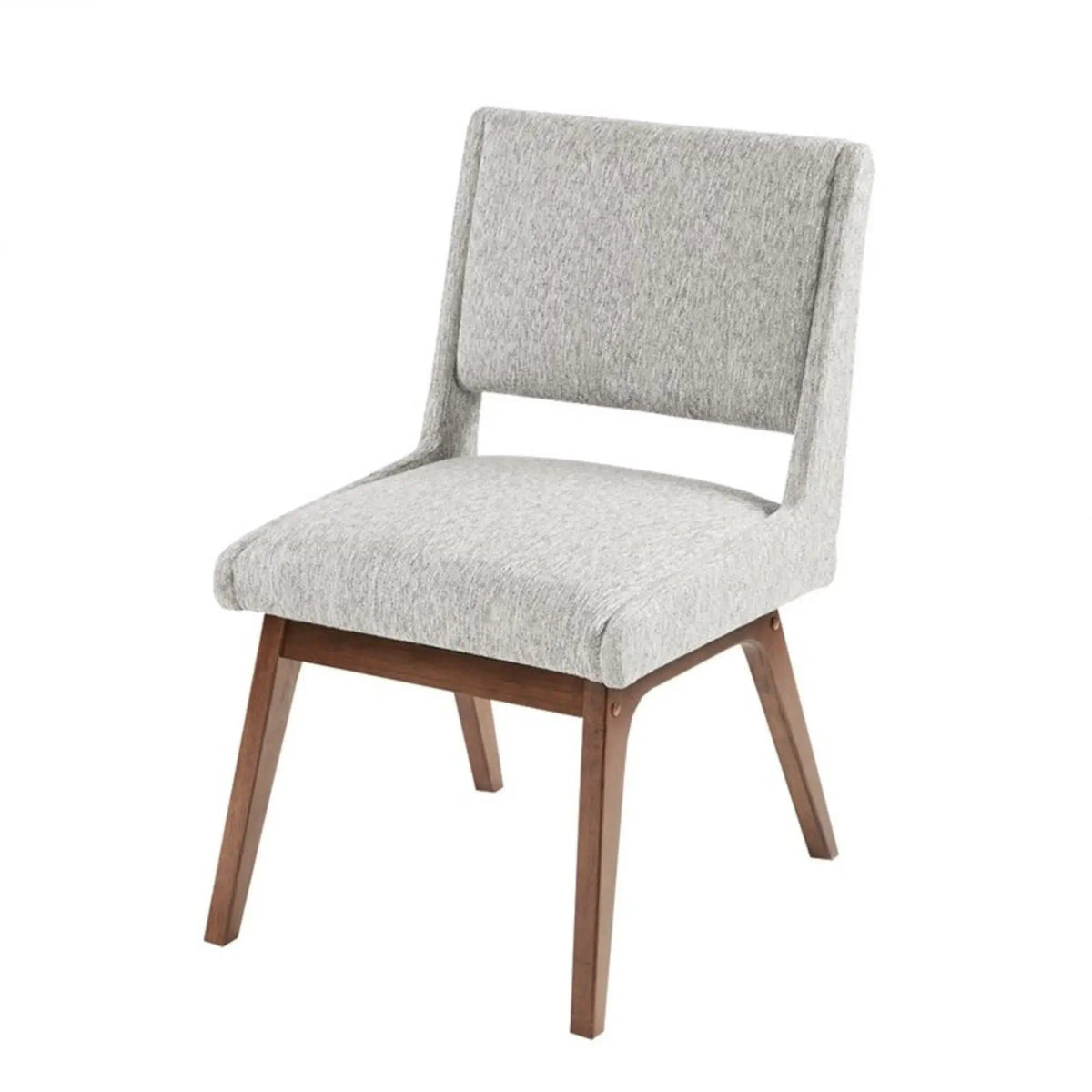 Boomerang Dining Side Chair With Upholstered Cushions (Set of 2) | Chair Set | Wood | Light Gray