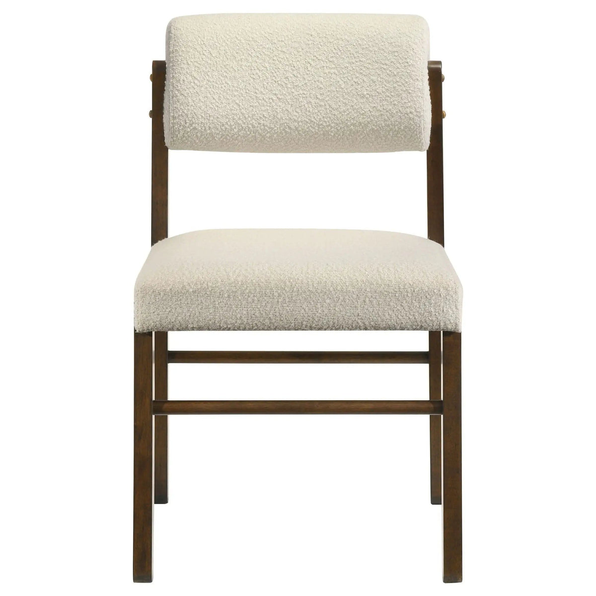 Kehoe Upholstered Dining Side Chair Cream and Walnut (Set of 2) | 19 x 23.25 x 32.5 in | Rubberwood & Walnut | Dining Room