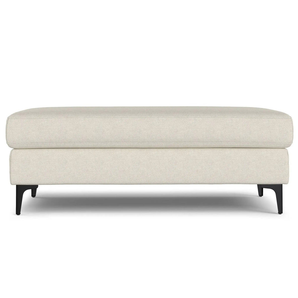 Ava Mid Century Ottoman | Performance Fabric | 100% Recycled Material | 36 Inch Width