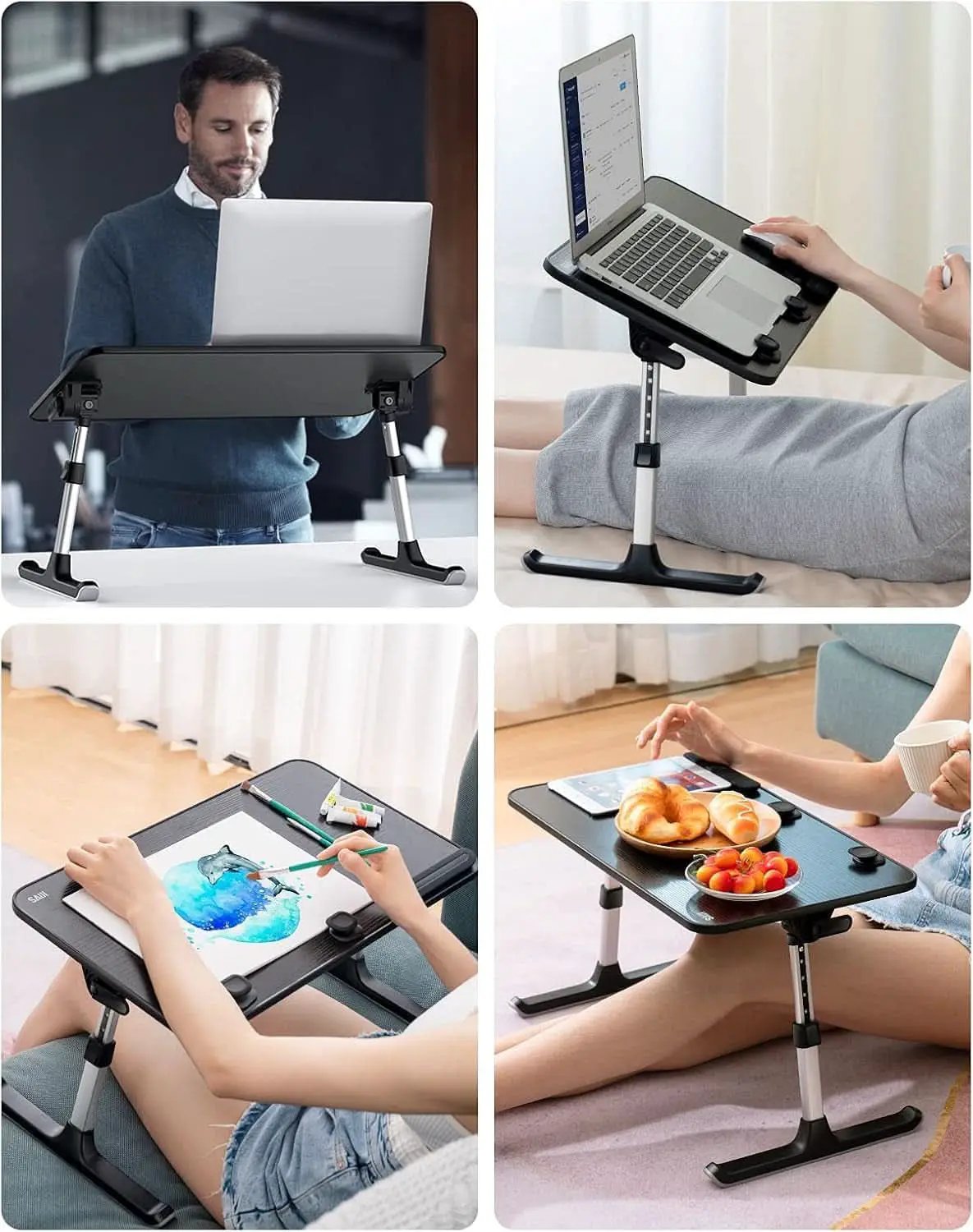 Height and Angle Adjustable Laptop Desk for Bed and Couch from PriceLows™