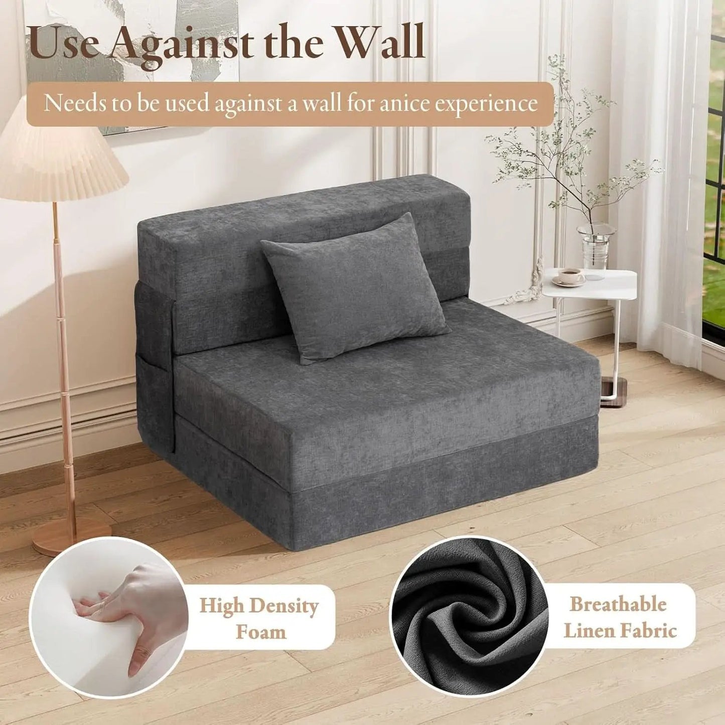Twin Memory Foam Convertible Sofa Bed PremiumEdition from PriceLows™