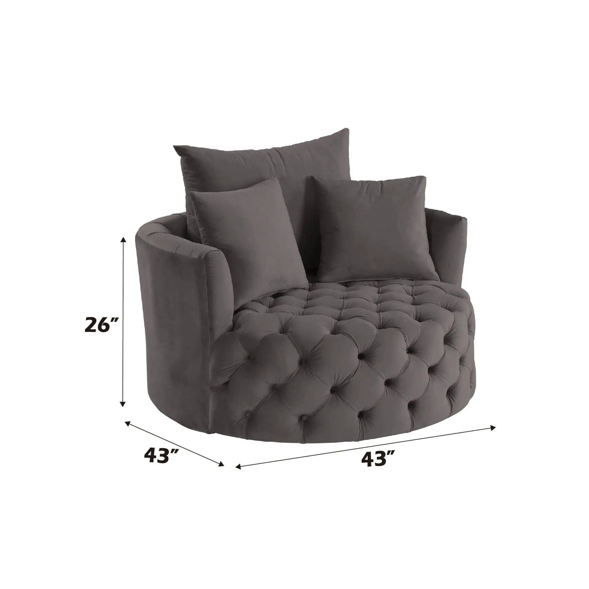 Zunyas Accent Chair With Swivel | 2 Pieces | Living Room Furniture | Living Room