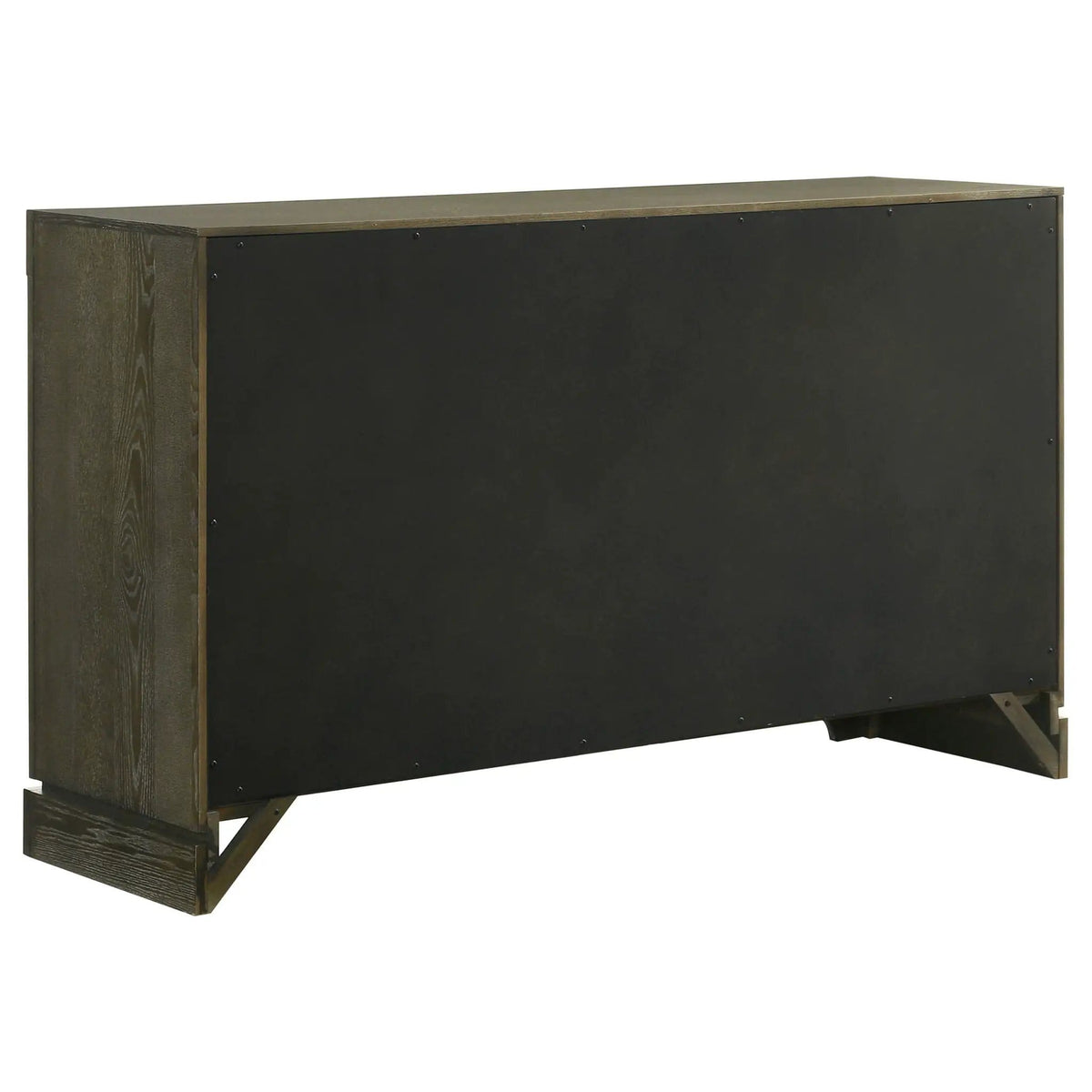 Gran Park 6-drawer Dresser Cabinet Dark Cocoa | 61 x 18.25 x 36 in | Veneer & Brass | Bedroom