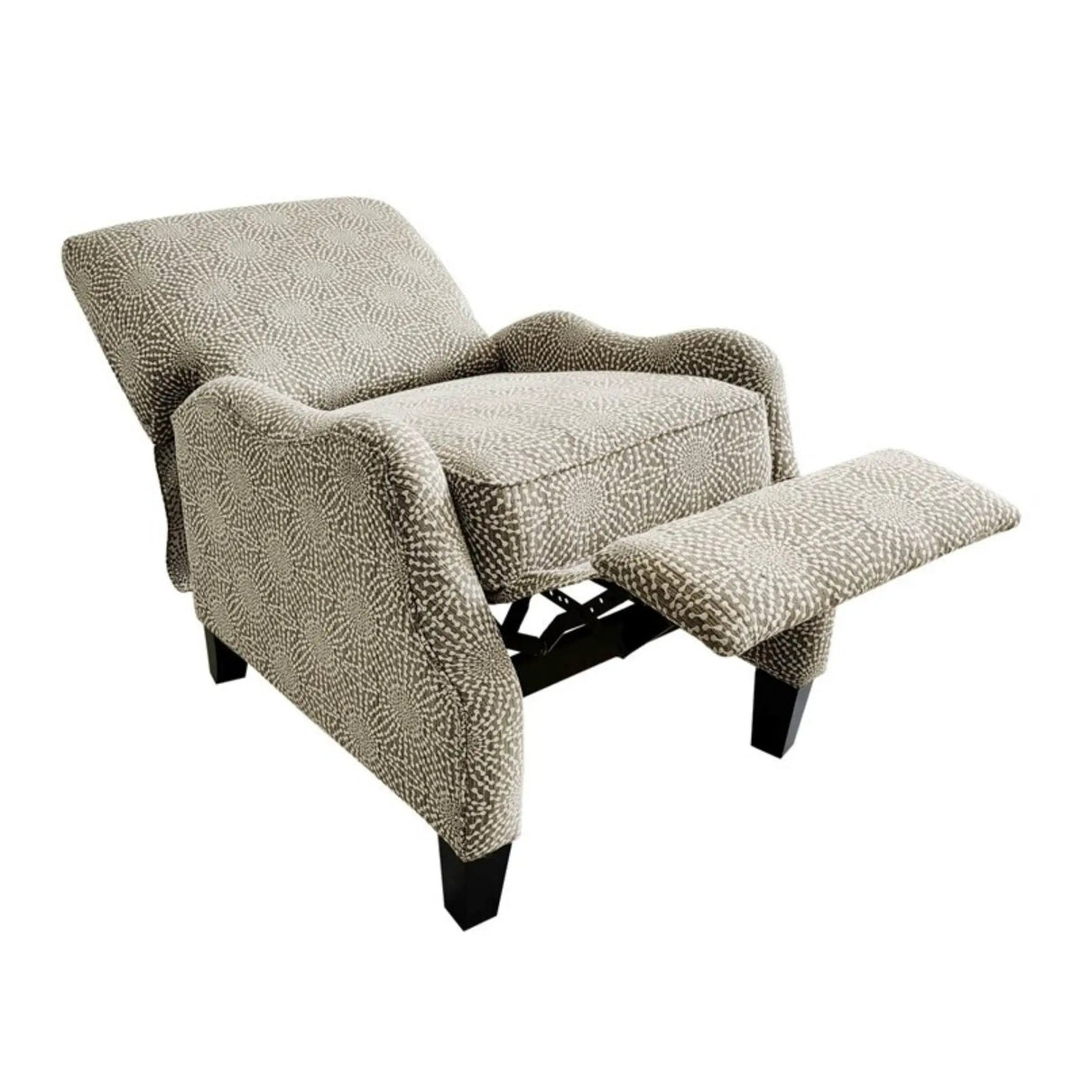 Hoffman Push Back Recliner | Beige Multi | High-Density Foam | Easy Assembly