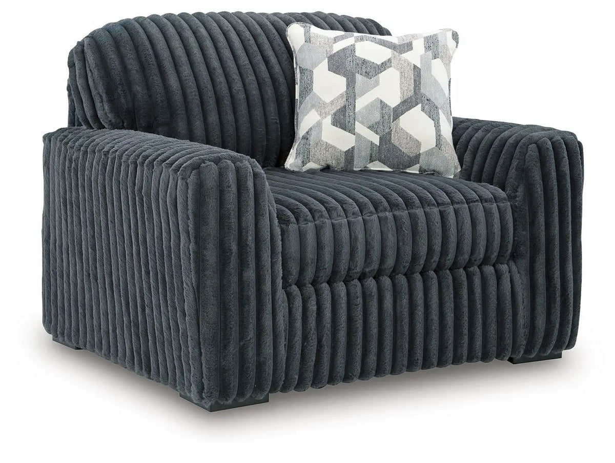 Midnight Madness Chair And A Half | Jumbo Corduroy Upholstery | Oversized Seat | Cozy Design