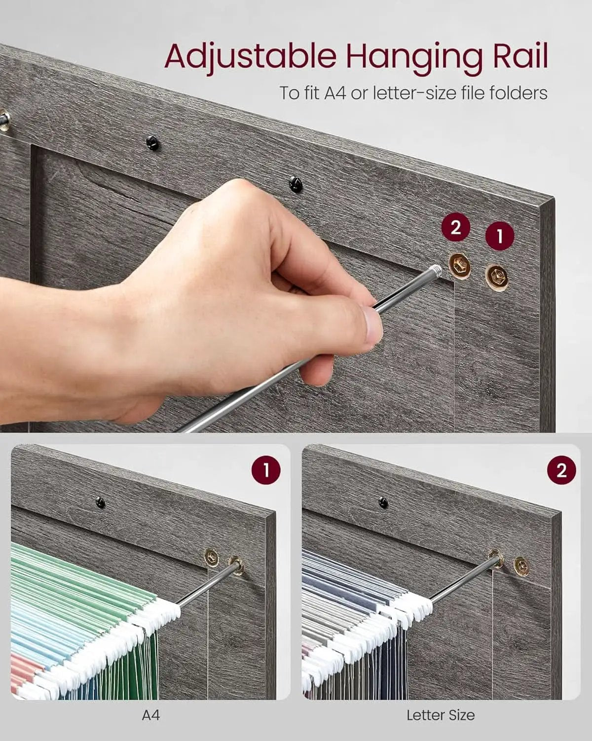Misty Gray File Cabinet 3 Drawer Modern Farmhouse Style from PriceLows™