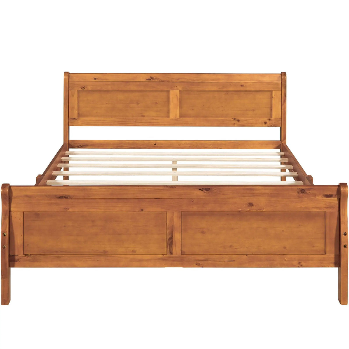 Wood Platform Bed Frame | Headboard Footboard | Wood Slat Support