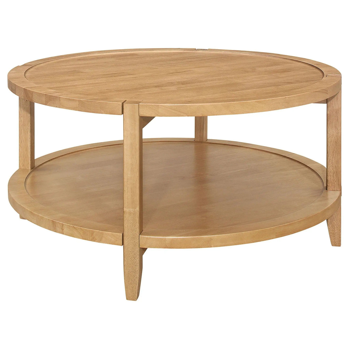 Camillo 2-piece Round Coffee and End Table Set Maple | 2-Piece Set | Rubberwood | Dining Room