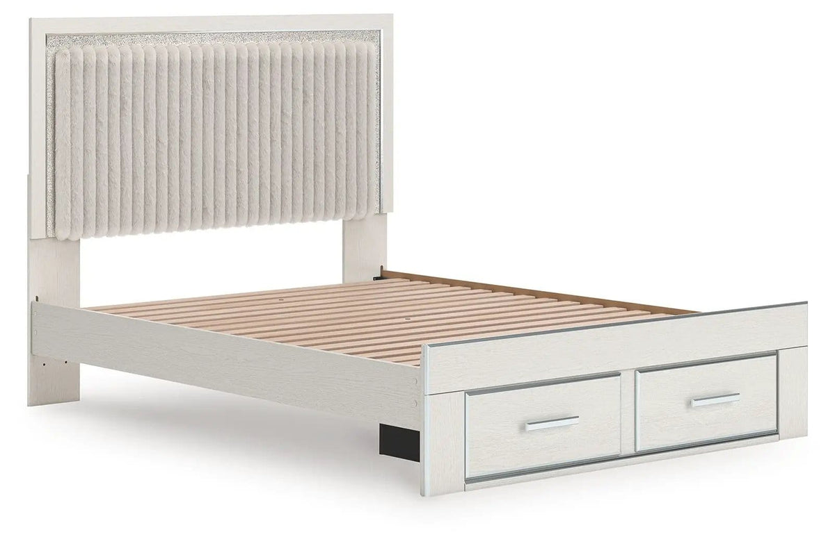 Zuraleus Upholstered Panel Platform Storage Bed | 4 Pieces | Bedroom Furniture | Bedroom