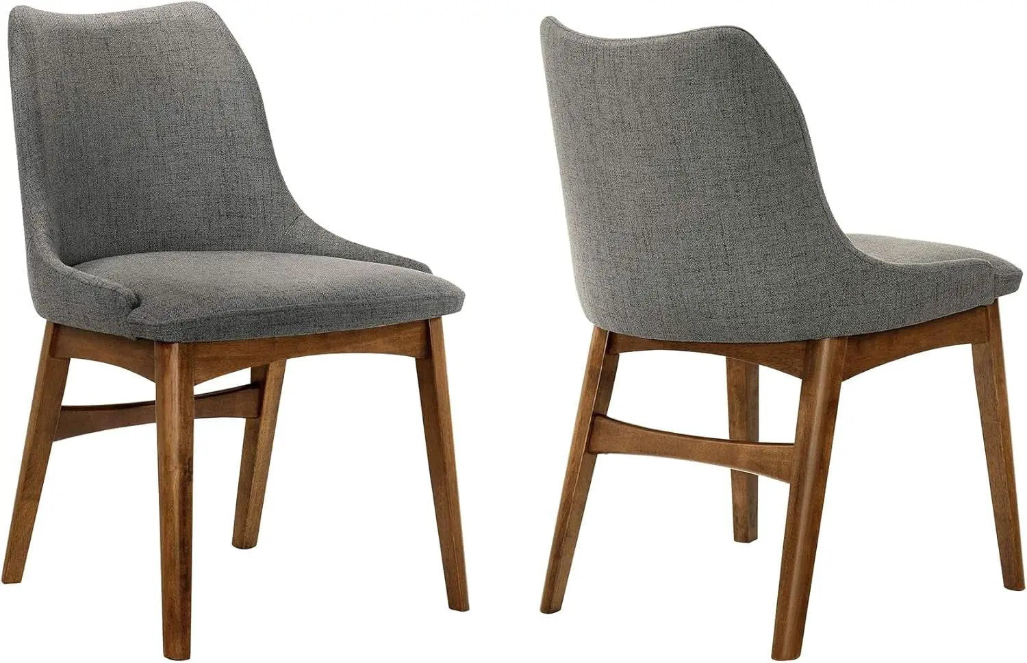 Azalea Charcoal Fabric Wood Dining Side Chairs 19 Inch Seat Height from PriceLows™