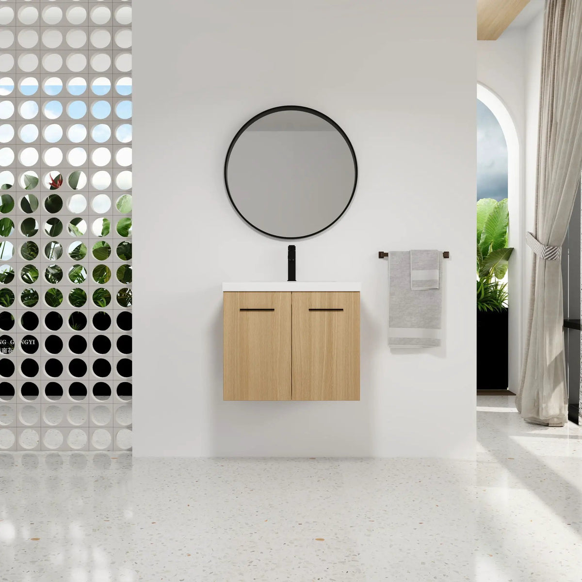 Floating Bathroom Vanity With Sink | Plywood | Double Door