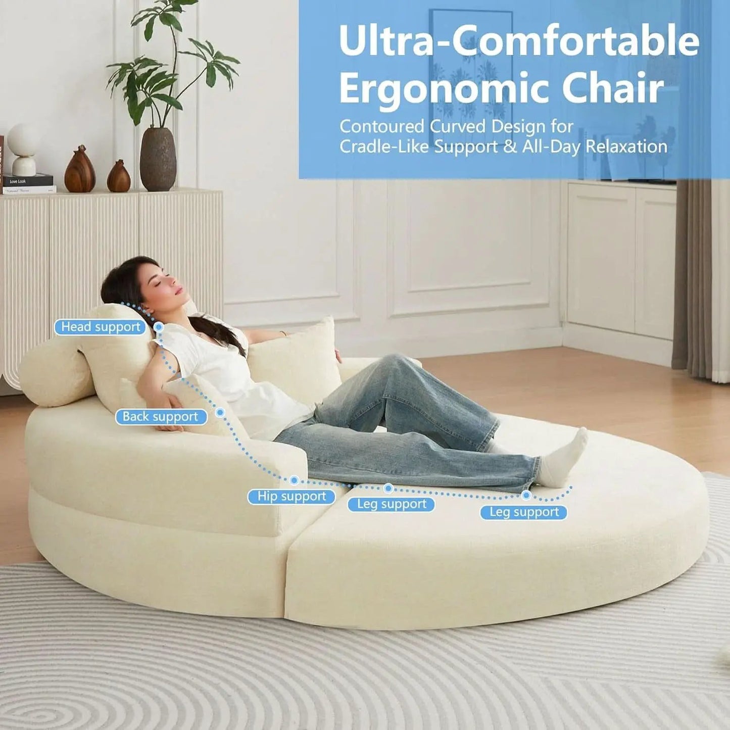 Beige 71Inch Convertible Sleeper Sofa Bed Upholstered from PriceLows™