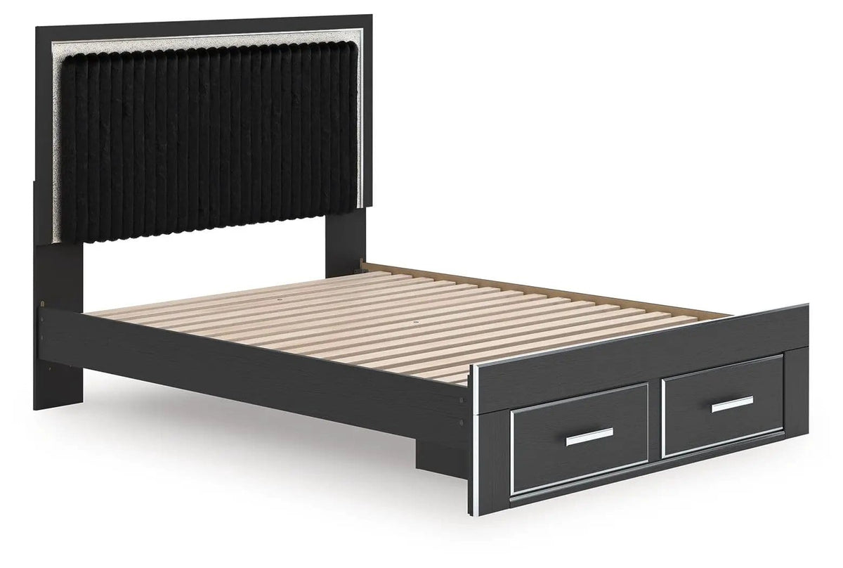 Zuraleus Upholstered Panel Platform Storage Bed | 4 Pieces | Bedroom Furniture | Bedroom